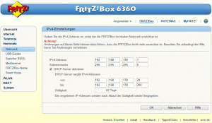 Fritz!Box DHCP-Einstellungen